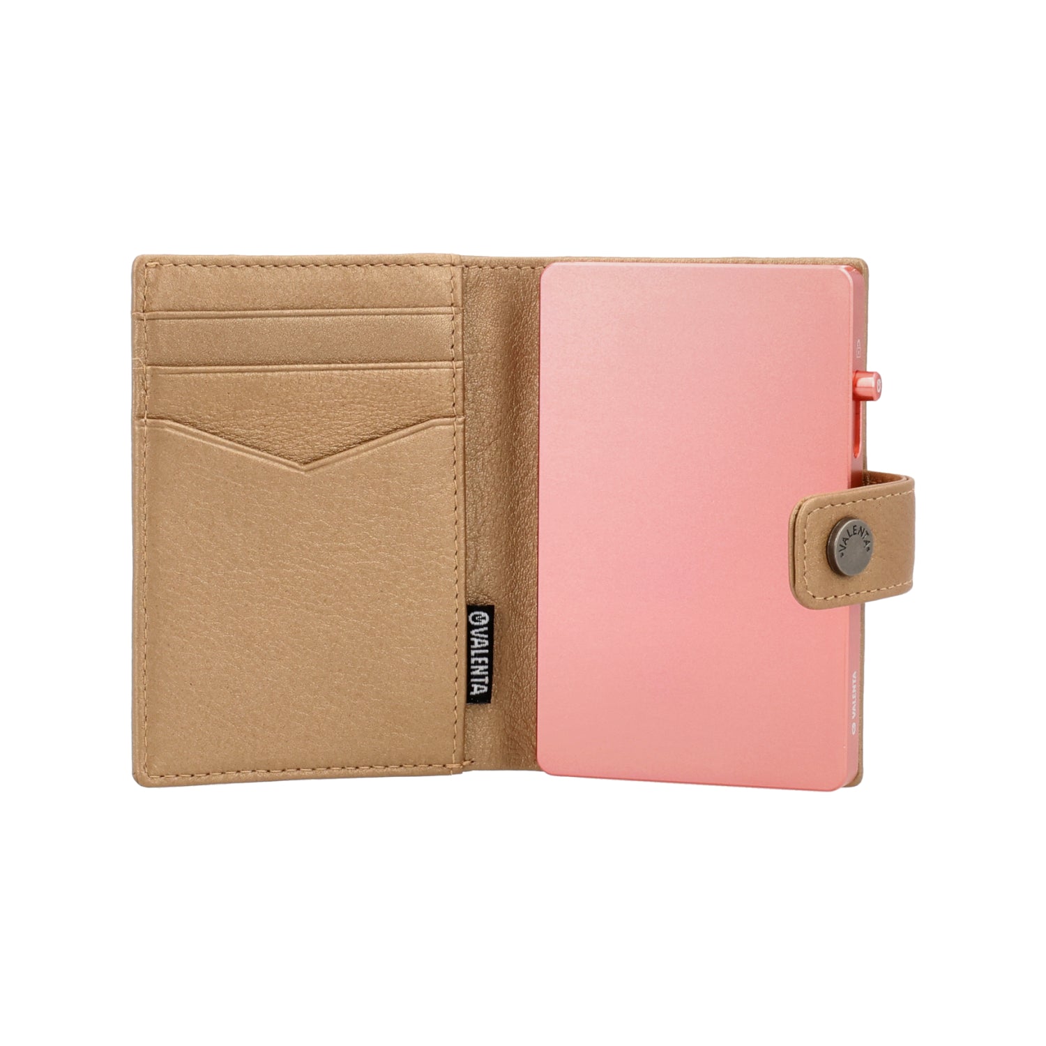 Cardprotector Rose + Card Wallet Luxe Metallic Sand