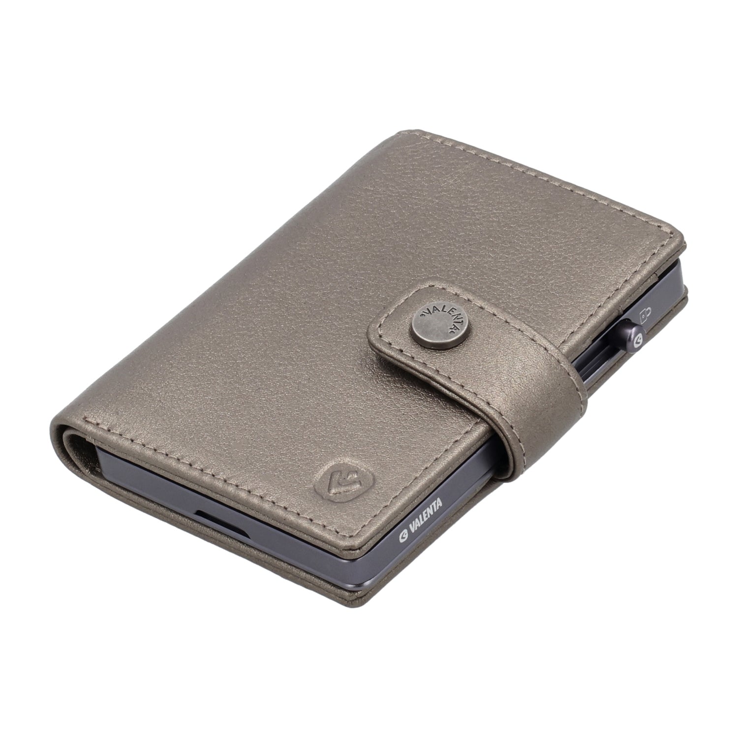 Cardprotector Stand Graphite Grey + Card Wallet Luxe Metallic Bronze