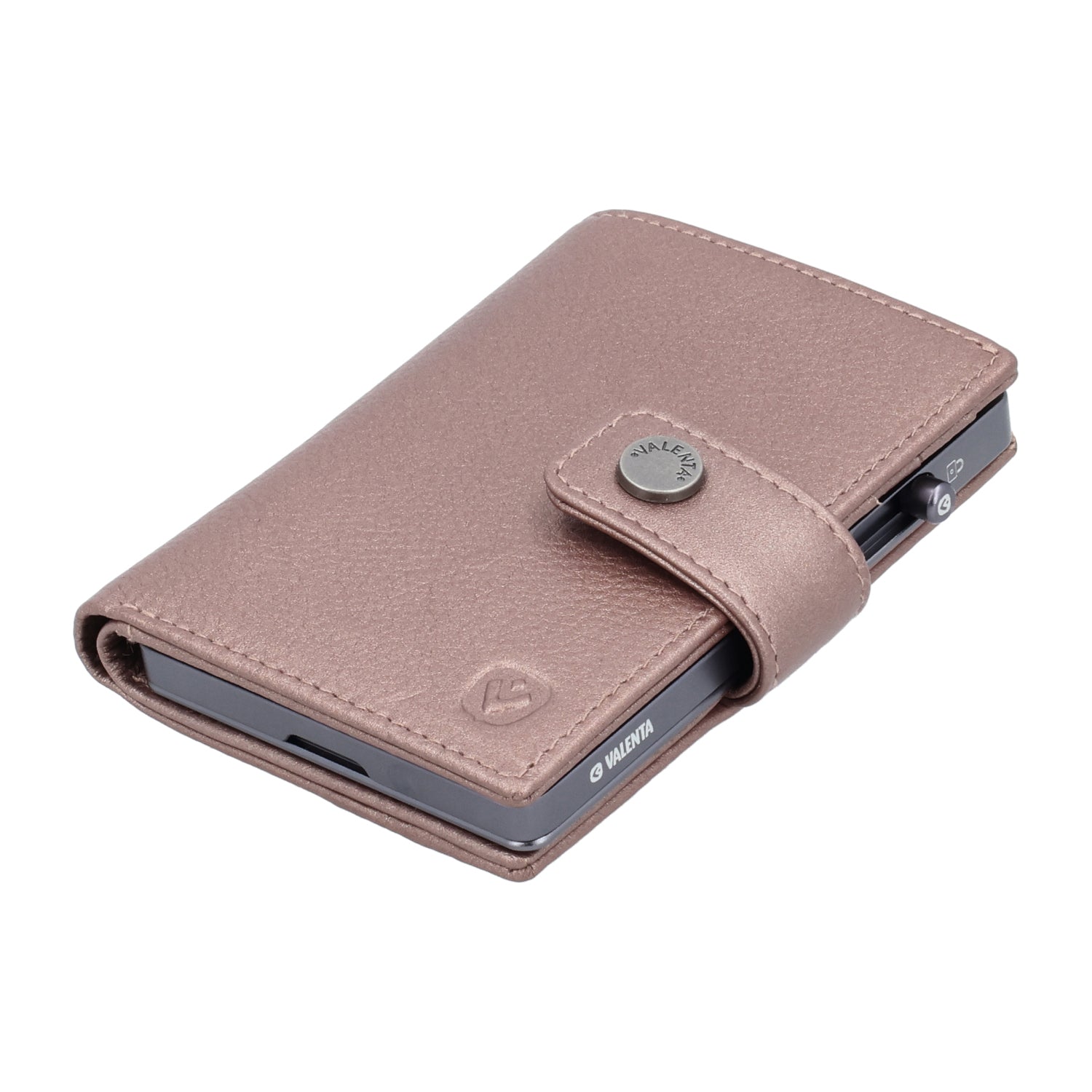 Cardprotector Stand Graphite Grey + Card Wallet Luxe Metallic Copper