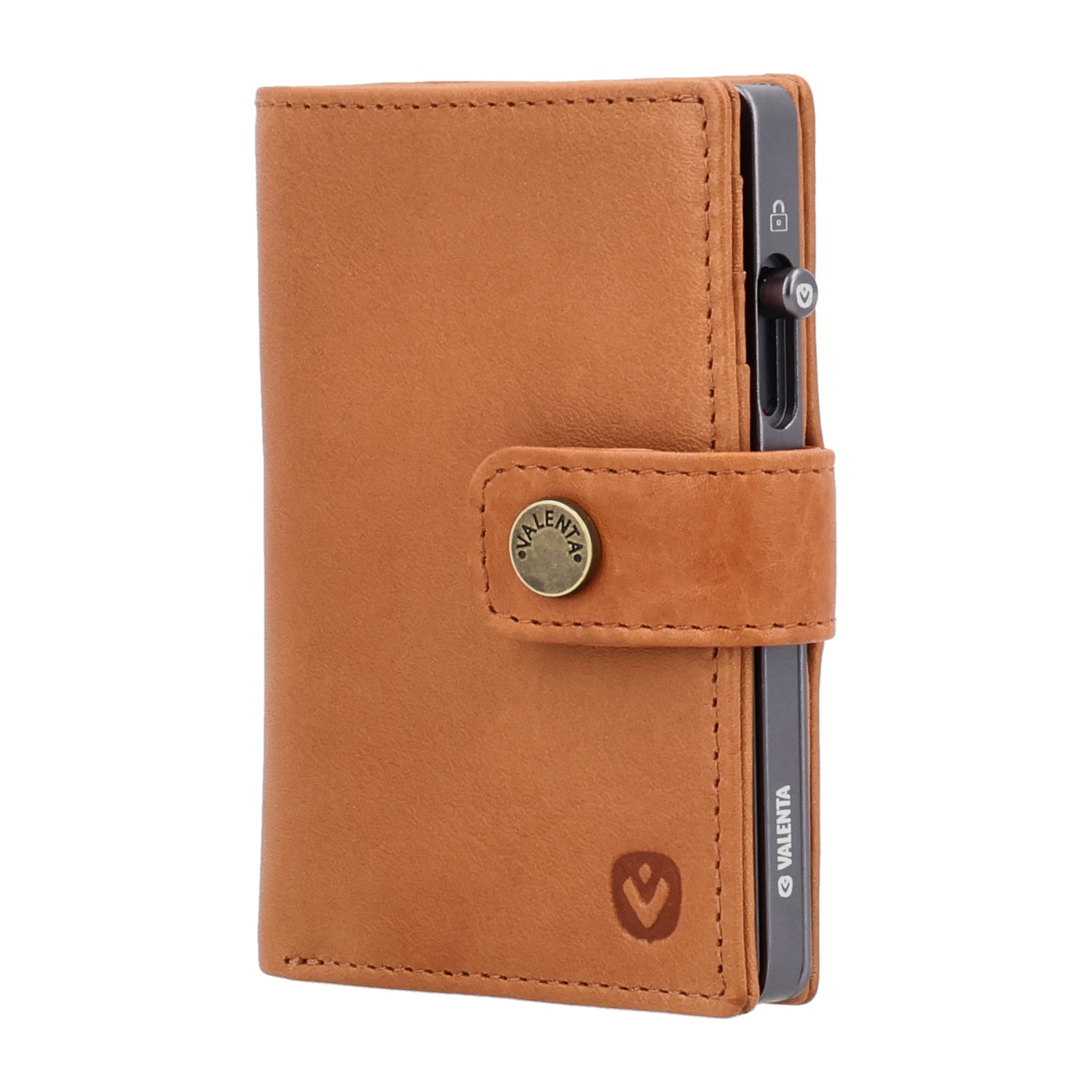 Cardprotector Stand Graphite Grey + Card Wallet Luxe Tan