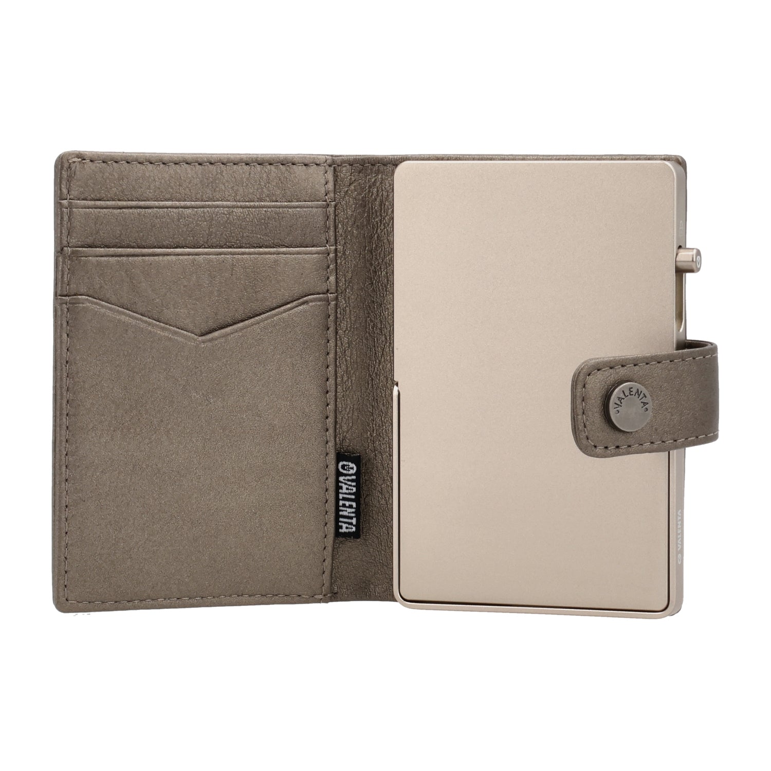 Cardprotector Stand Titanium Natural + Card Wallet Luxe Metallic Bronze
