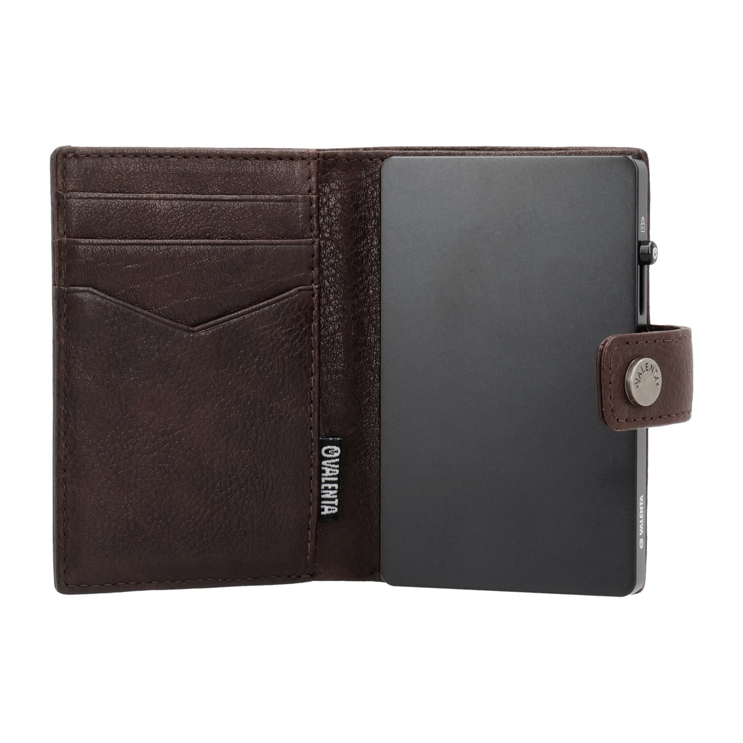 Cardprotector Thin Black + Card Wallet Luxe Chocolate