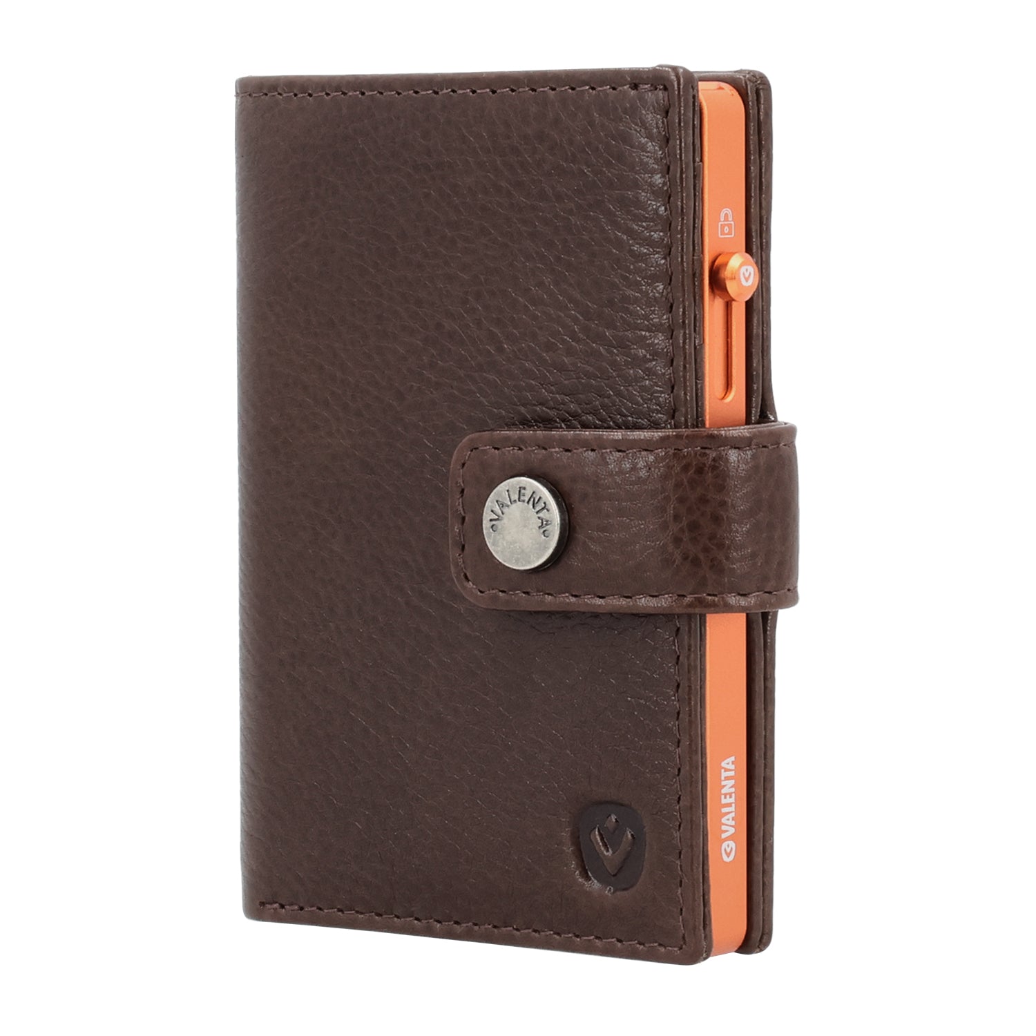 Cardprotector Thin Orange + Card Wallet Luxe Chocolate