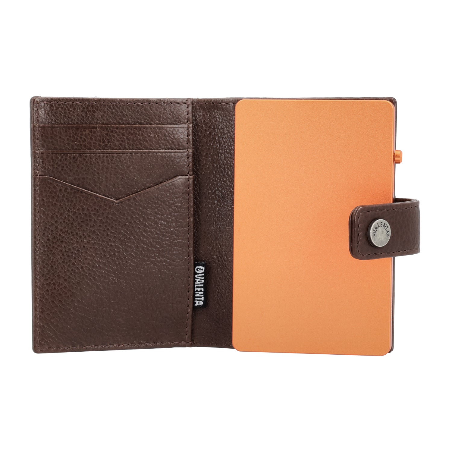 Cardprotector Thin Orange + Card Wallet Luxe Chocolate