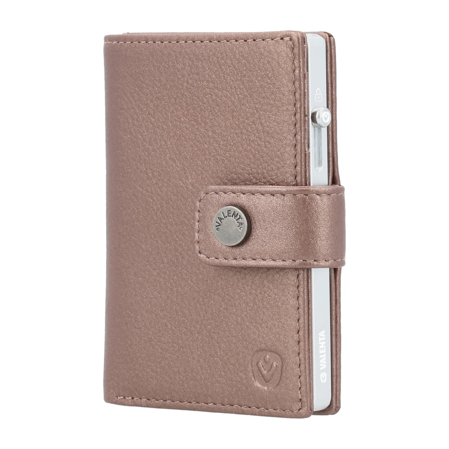 Cardprotector Thin Silver + Card Wallet Luxe Metallic Copper