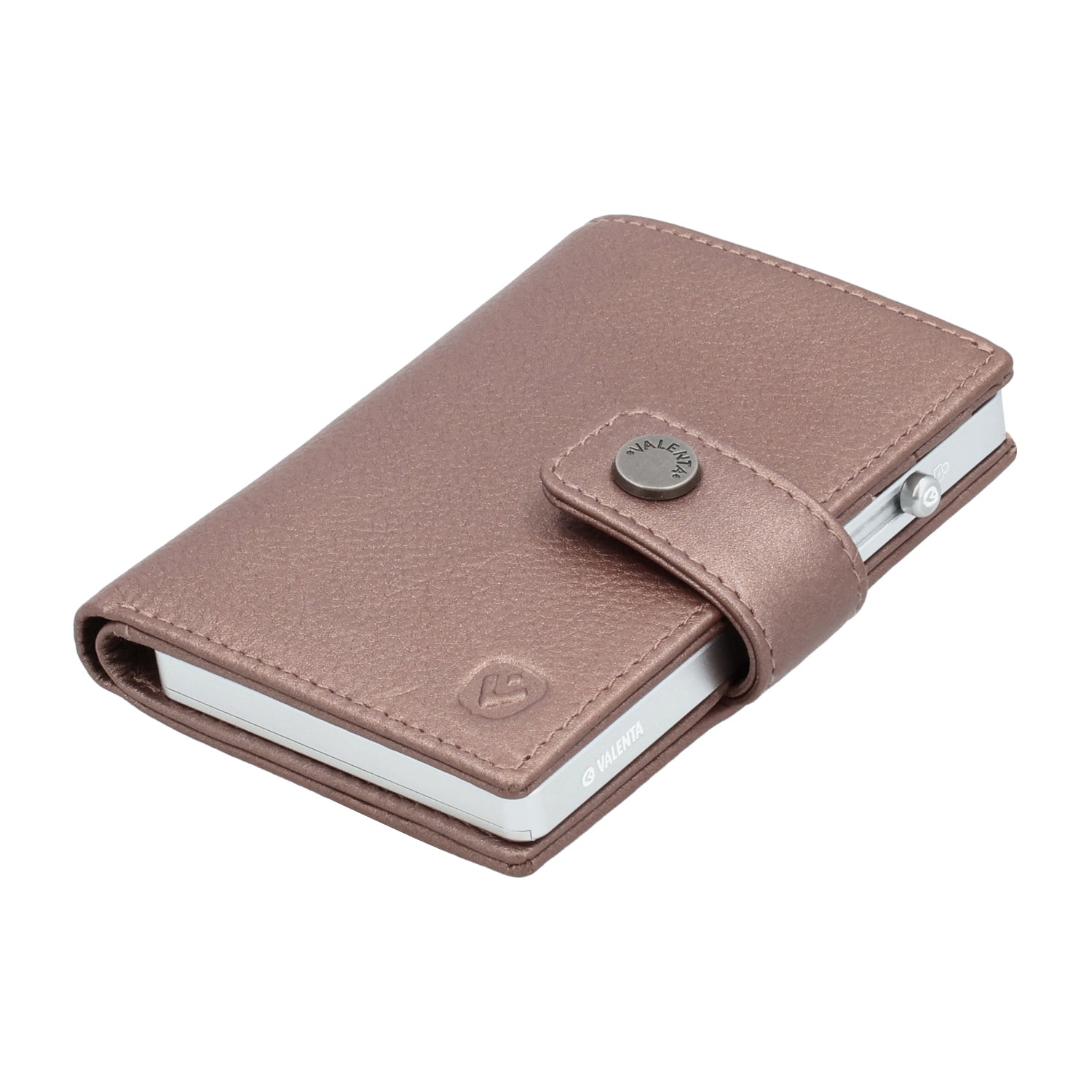 Cardprotector Thin Silver + Card Wallet Luxe Metallic Copper