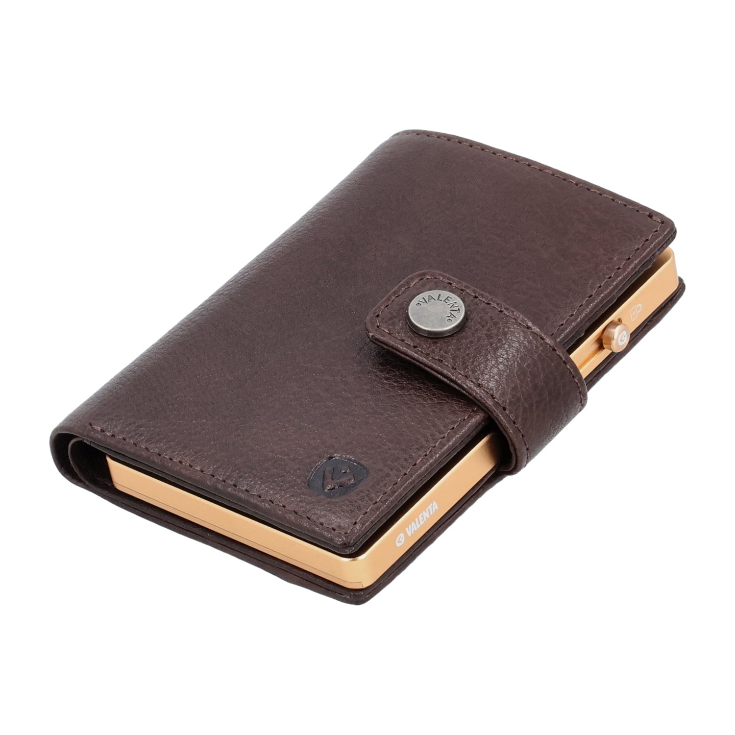 Cardprotector Thin Soft Gold + Card Wallet Luxe Chocolate