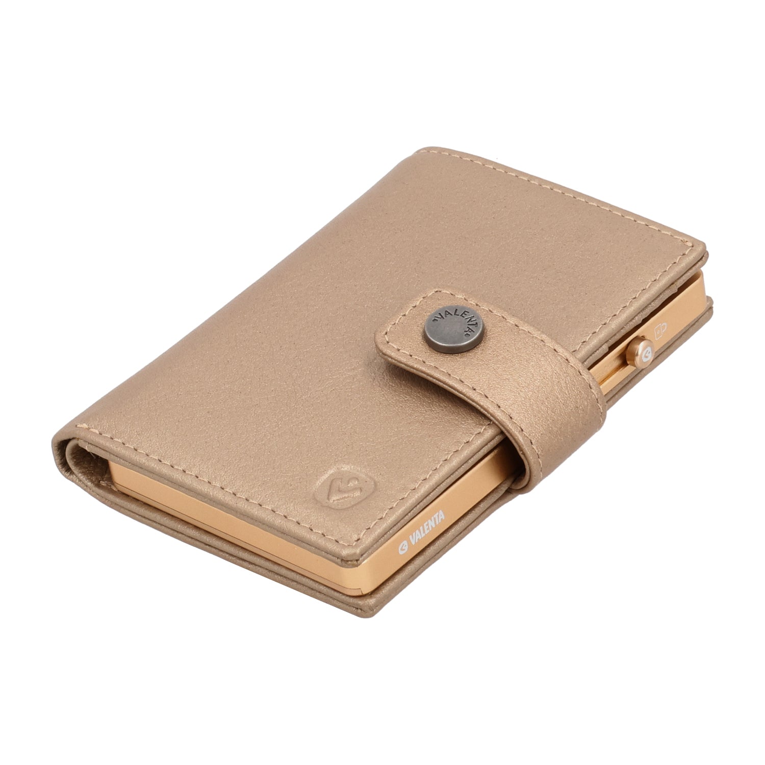 Cardprotector Thin Soft Gold + Card Wallet Luxe Metallic Sand