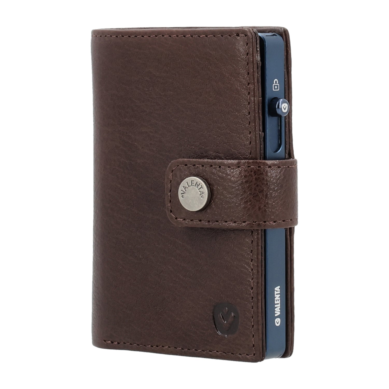 Cardprotector Titanium Blue + Card Wallet Luxe Chocolate