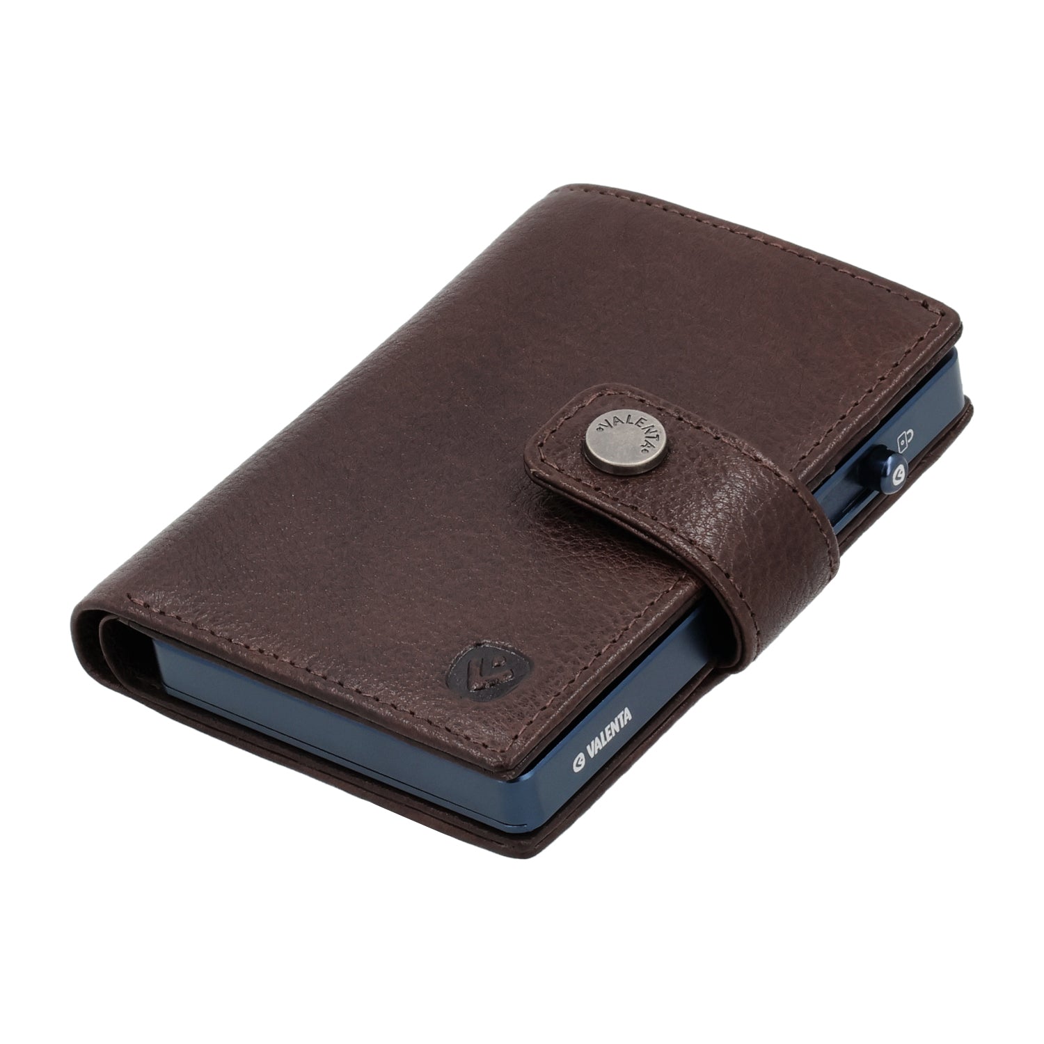 Cardprotector Titanium Blue + Card Wallet Luxe Chocolate
