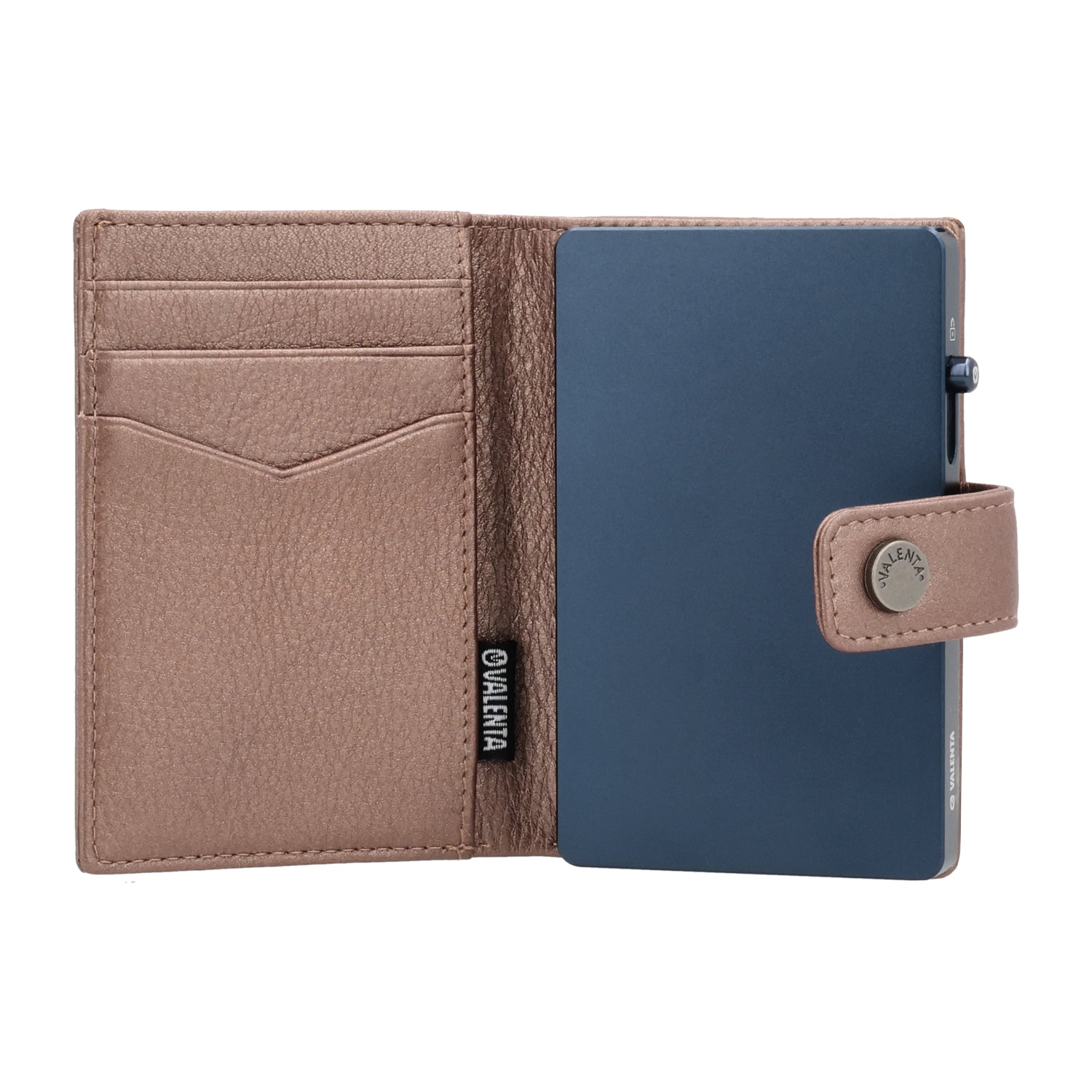 Cardprotector Titanium Blue + Card Wallet Luxe Metallic Copper