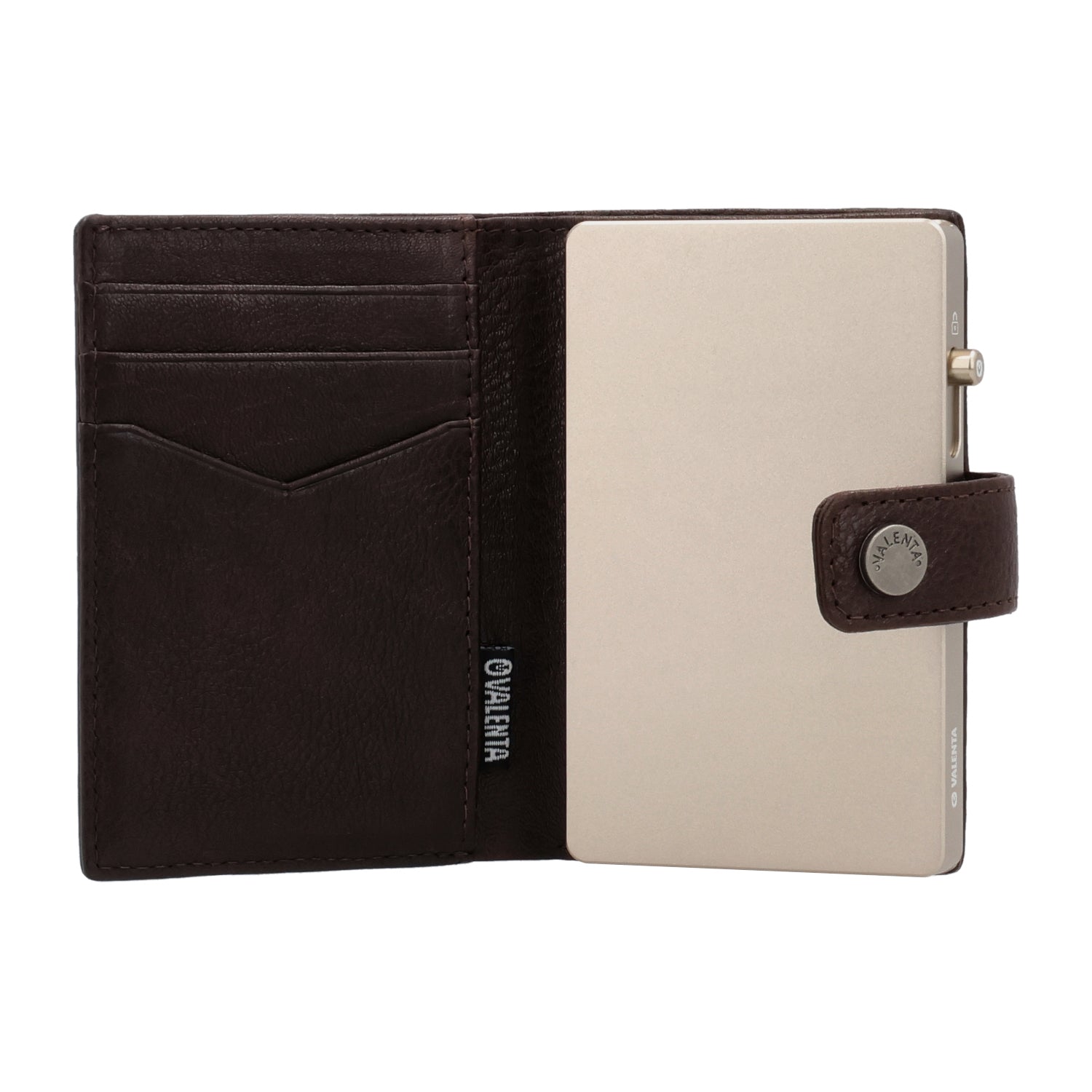 Cardprotector Titanium Natural + Card Wallet Luxe Chocolate