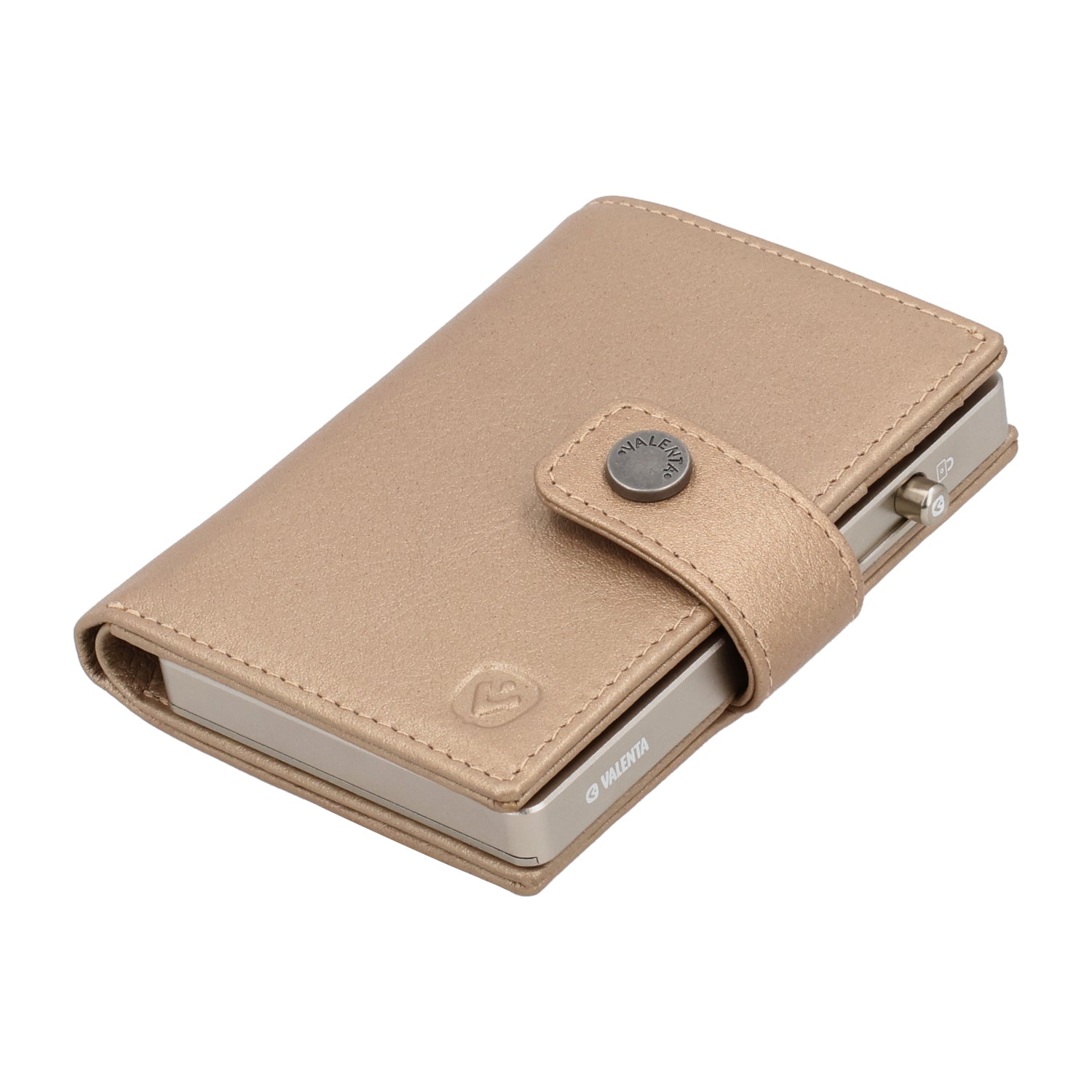 Cardprotector Titanium Natural + Card Wallet Luxe Metallic Sand