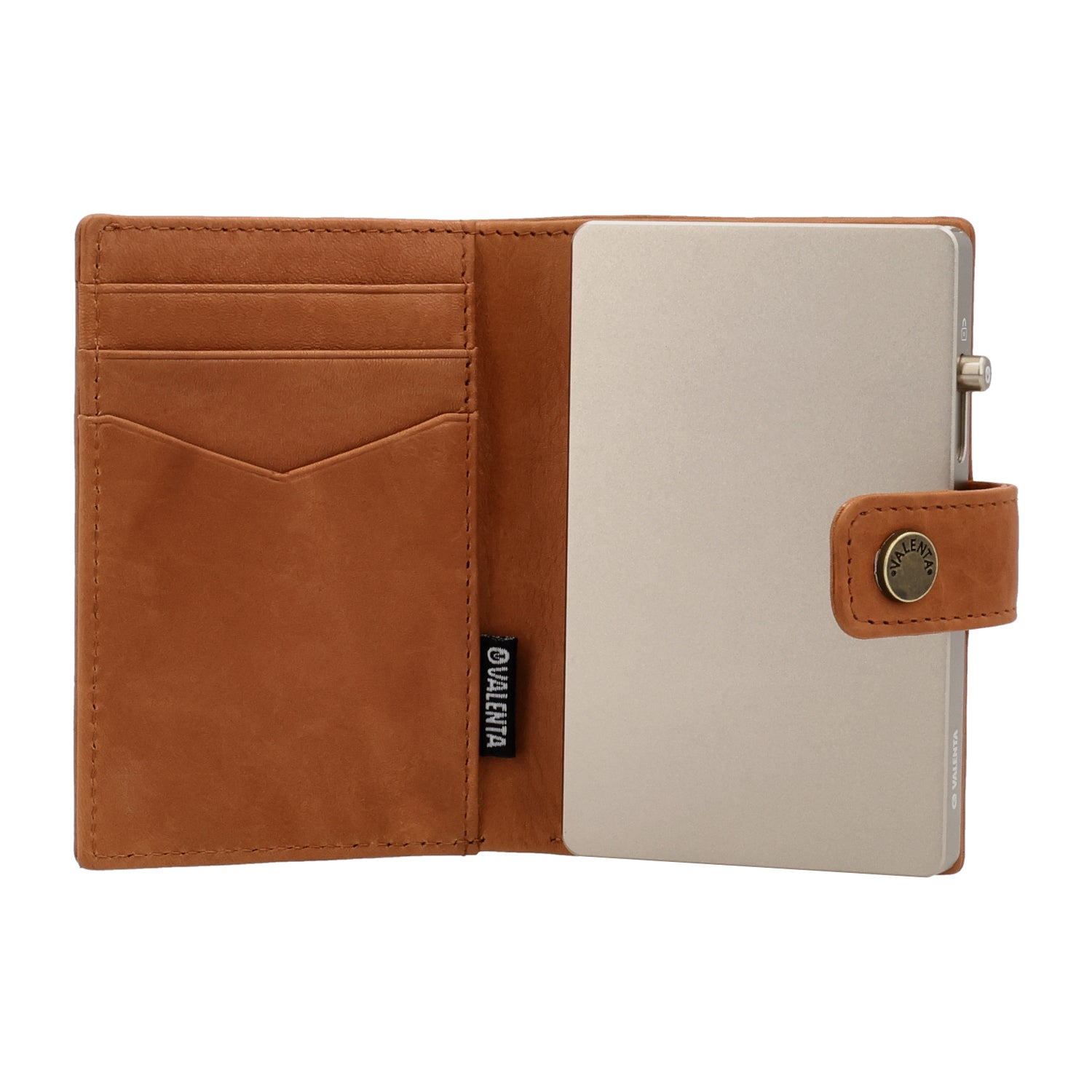 Cardprotector Titanium Natural + Card Wallet Luxe Tan