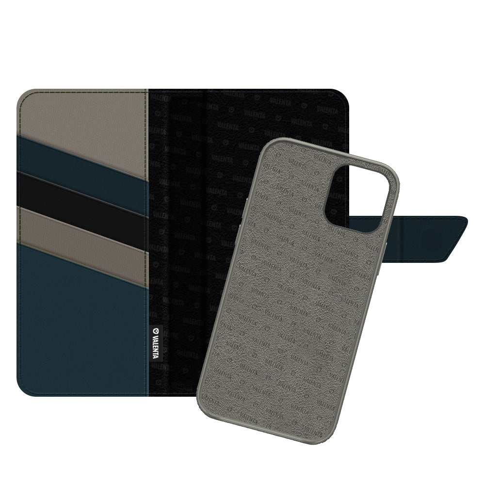 2-in-1 Wallet Leather Luxury iPhone 13 Gray