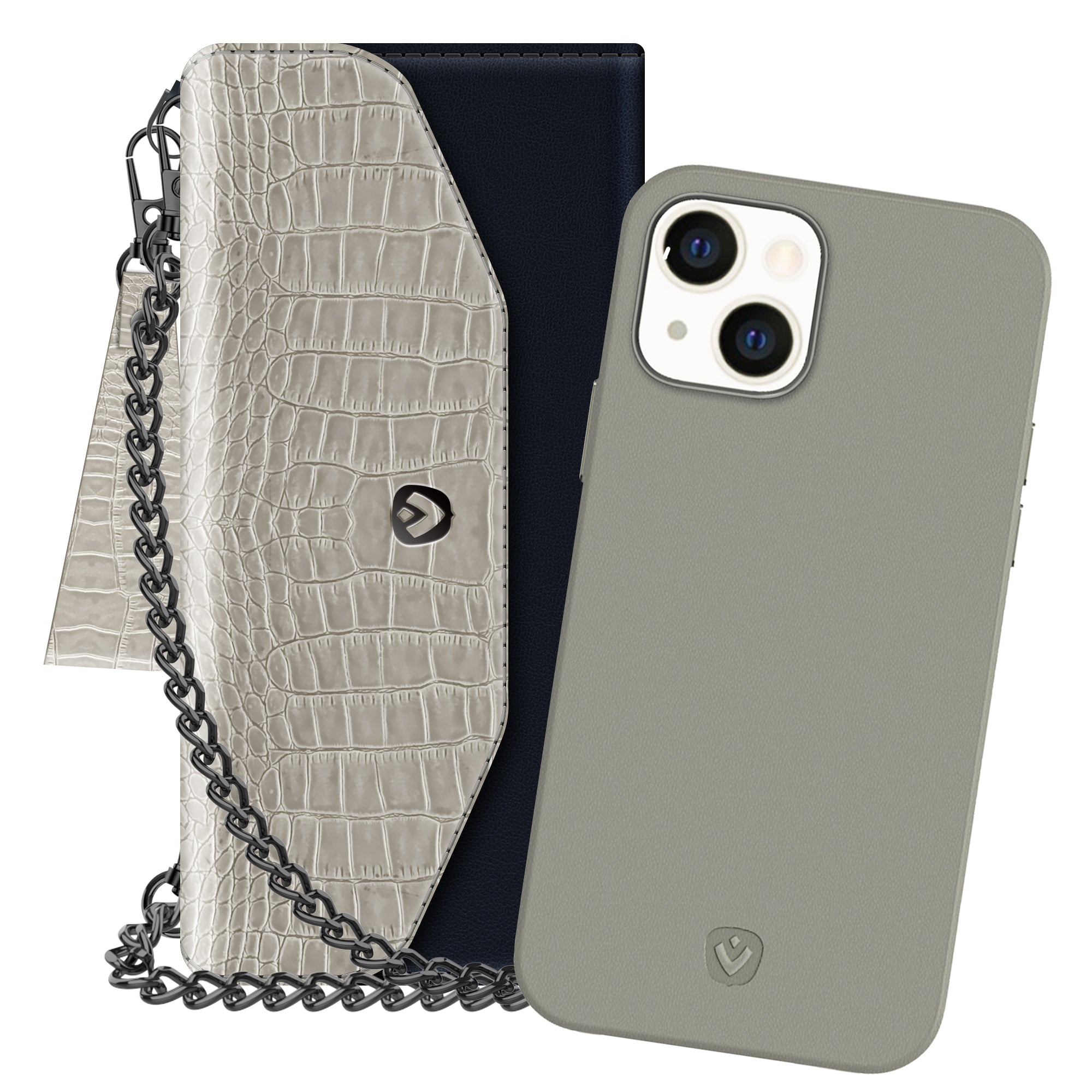 2-in-1 Clutch Luxury iPhone 13 Gray