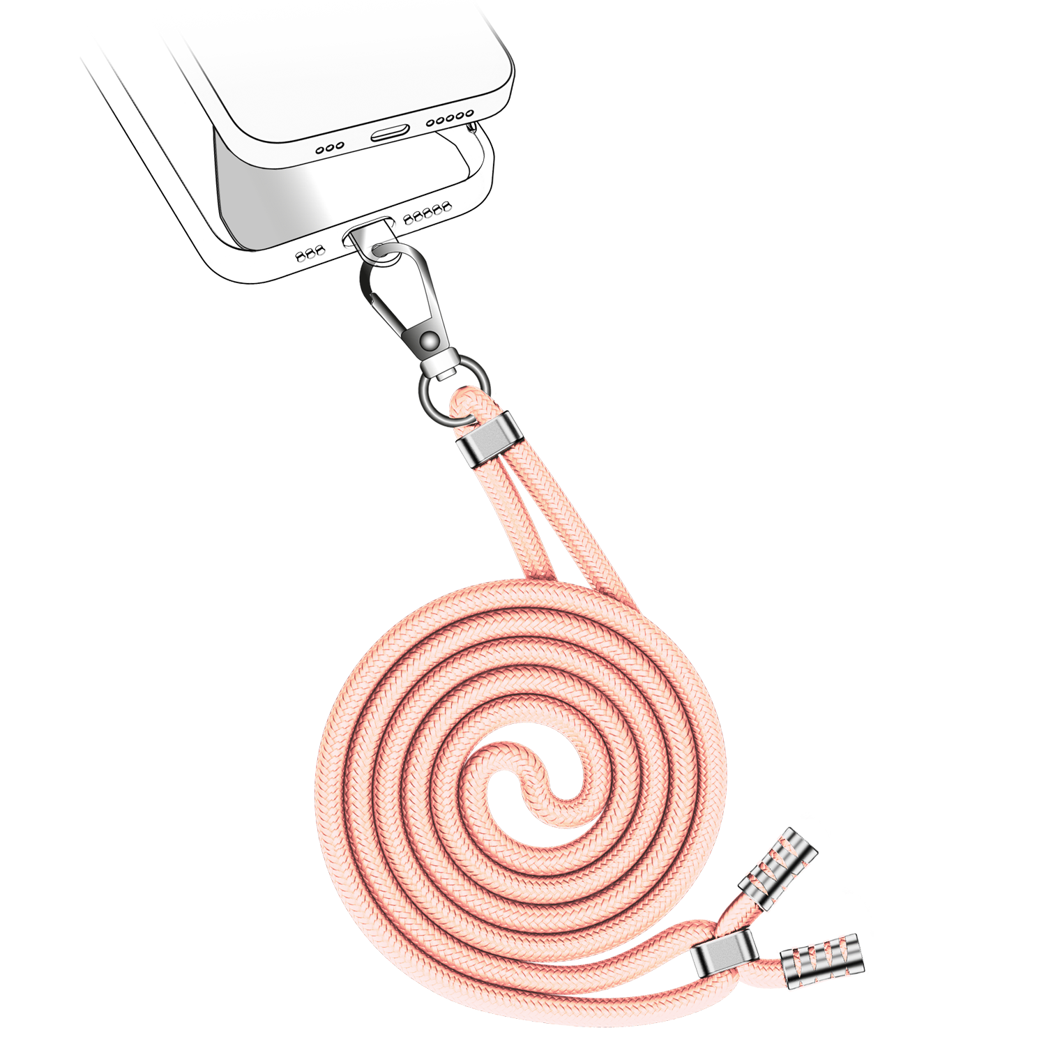 Universal Phone Cord Pink
