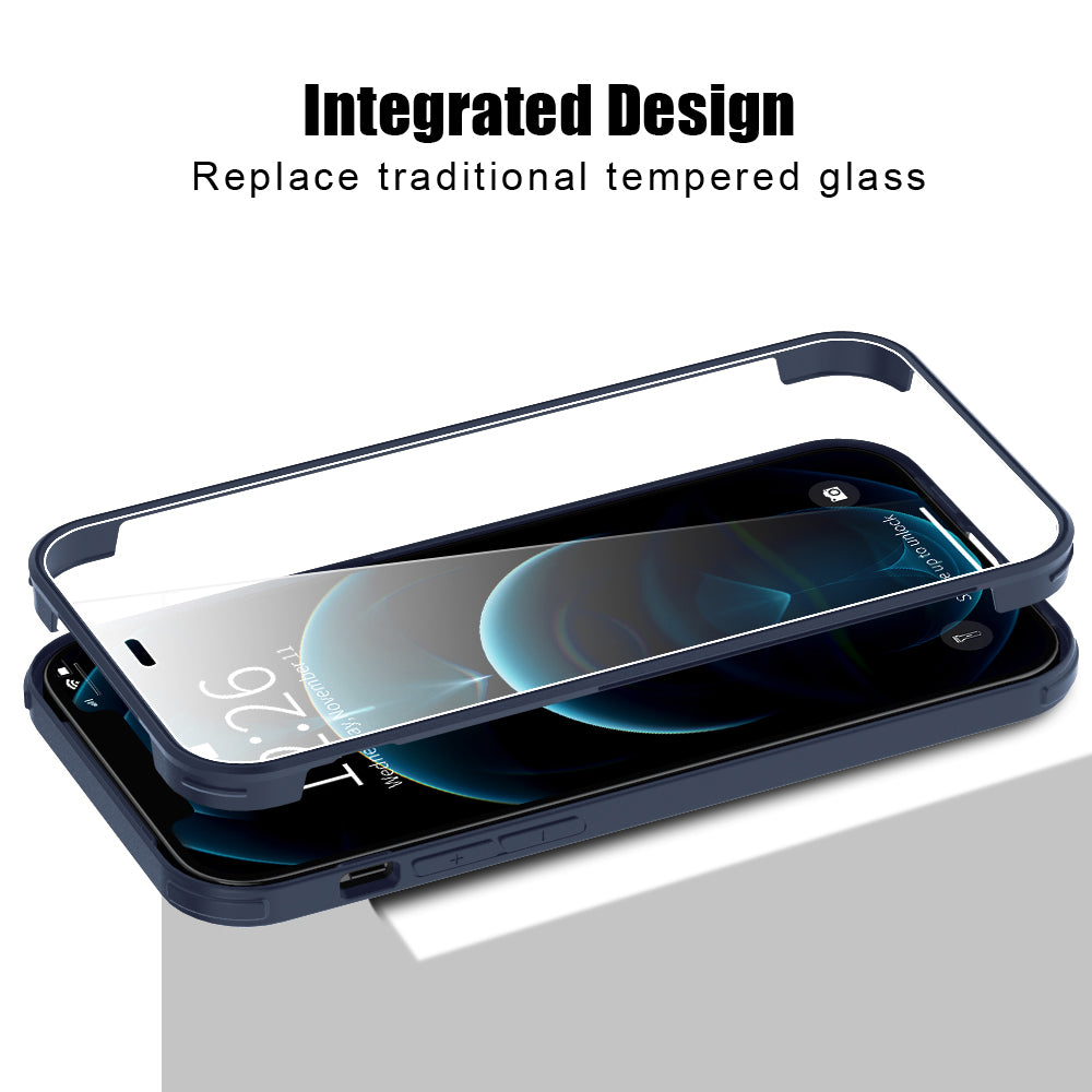 Full Cover Tempered Glass Blauw iPhone 12 Pro Max