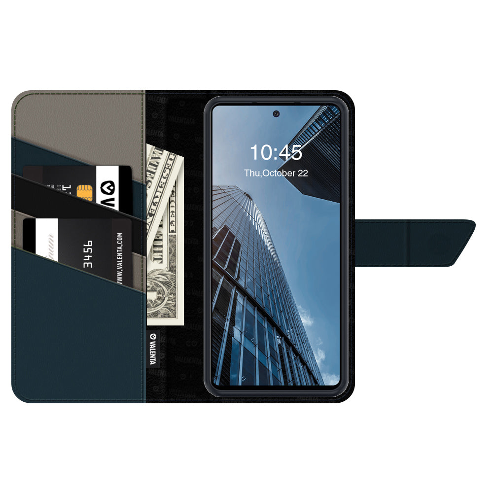 2-in-1 Wallet Leer Samsung Galaxy S21 Plus Zwart
