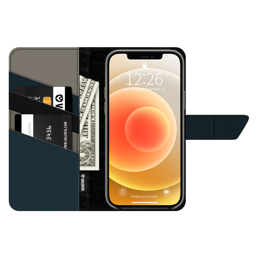2-in-1 Wallet Leer Luxe iPhone 13 Pro Grijs