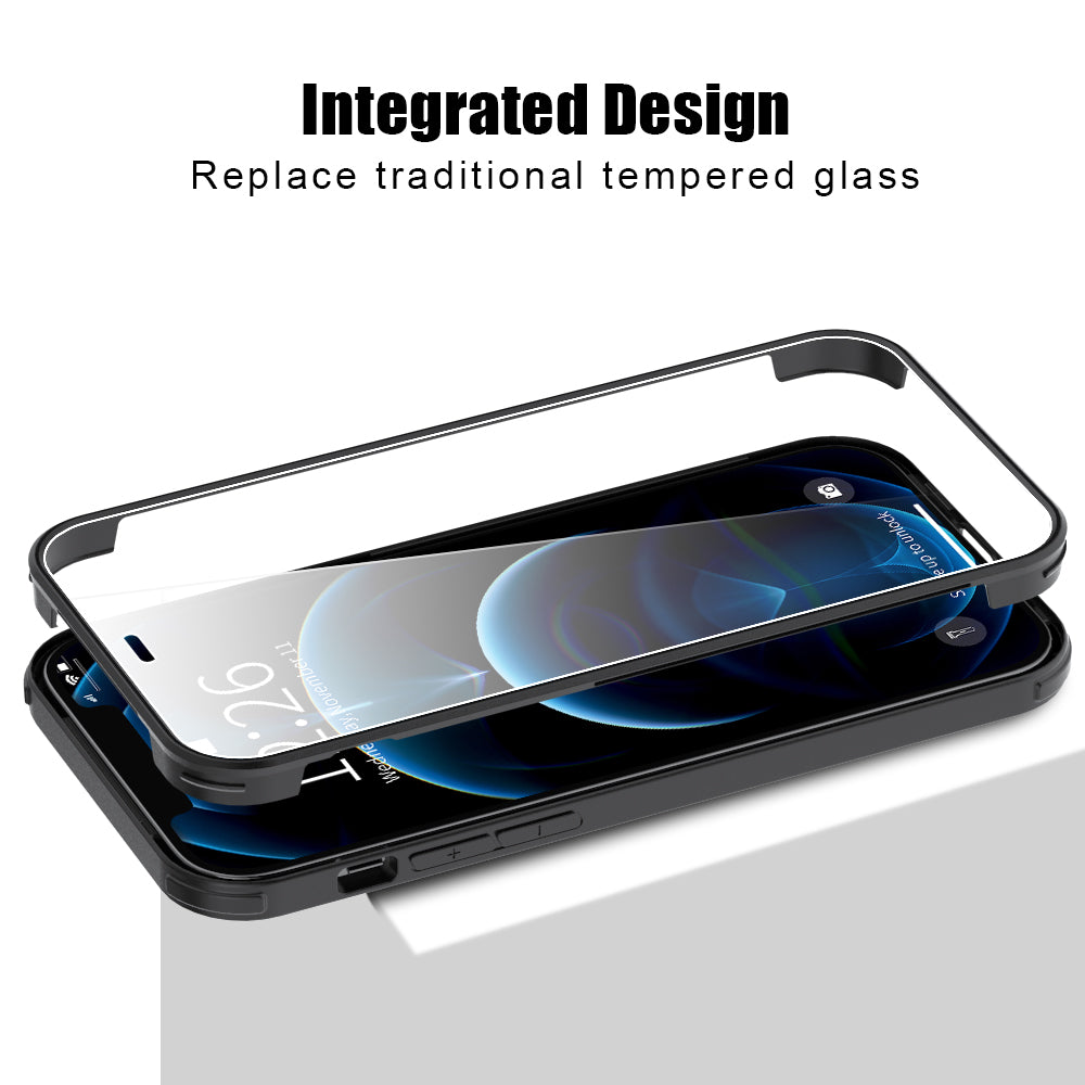 Full Cover Tempered Glass Zwart iPhone 12 - 12 Pro