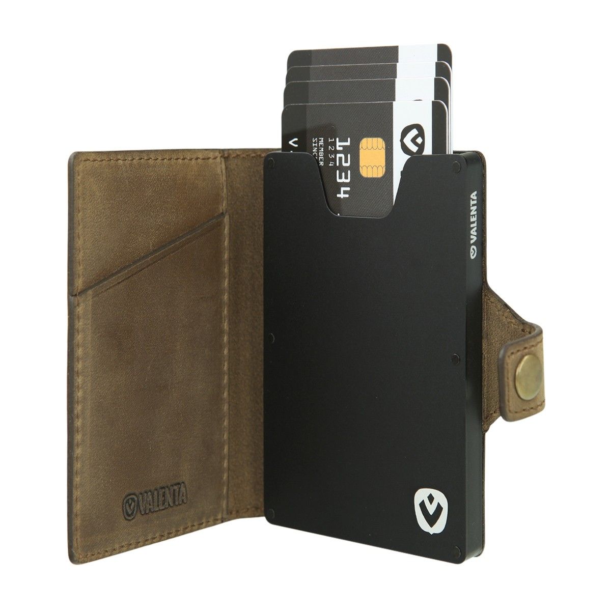 Card Case Wallet Vintage Brown