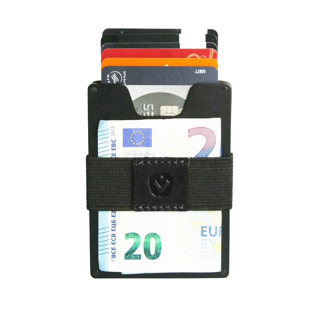 Card Case Alu + Money Strap Black