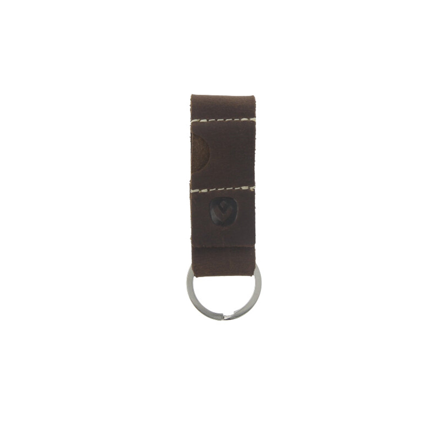 Schlüsselanhänger Leder Münze Vintage Braun