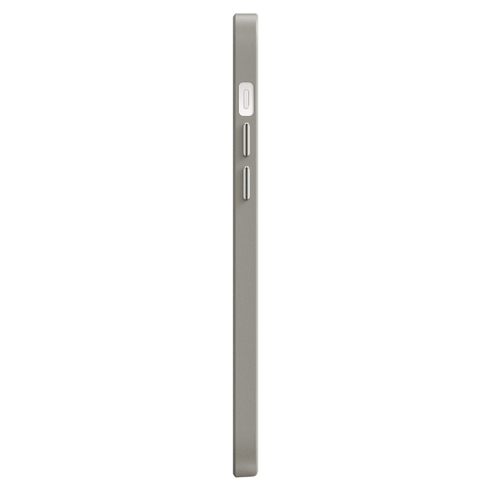Rückseite Snap Luxusleder Grau iPhone 12 Mini