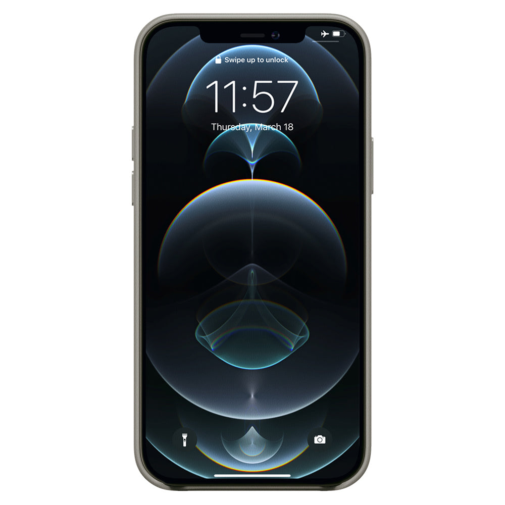 Rückseite Snap Luxusleder Grau iPhone 12 Pro Max