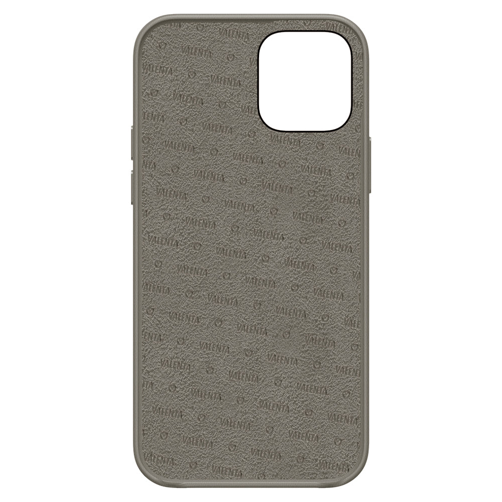 Back Cover Snap Luxe Leer Grijs iPhone 12 Pro Max