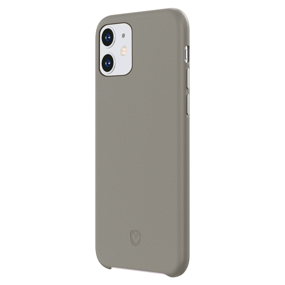 Rückseite Snap Luxusleder Grau iPhone 11