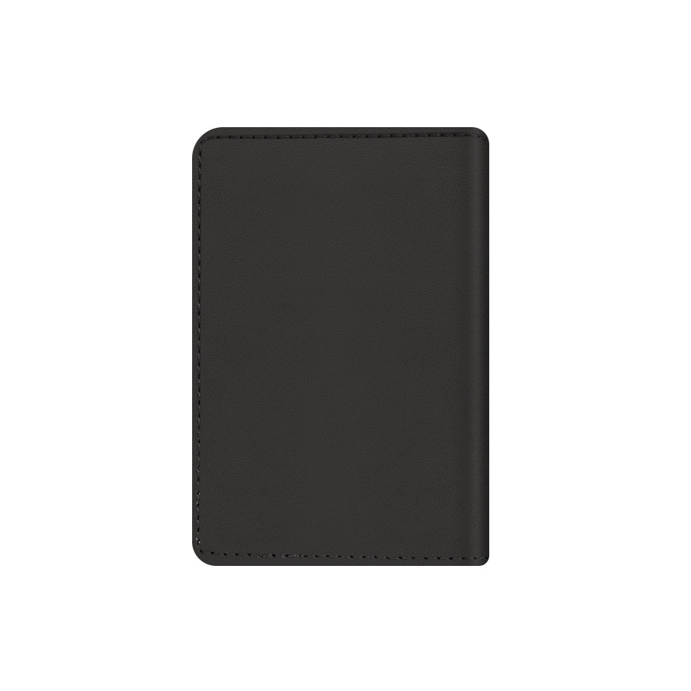 Card Wallet Snap Leather Black