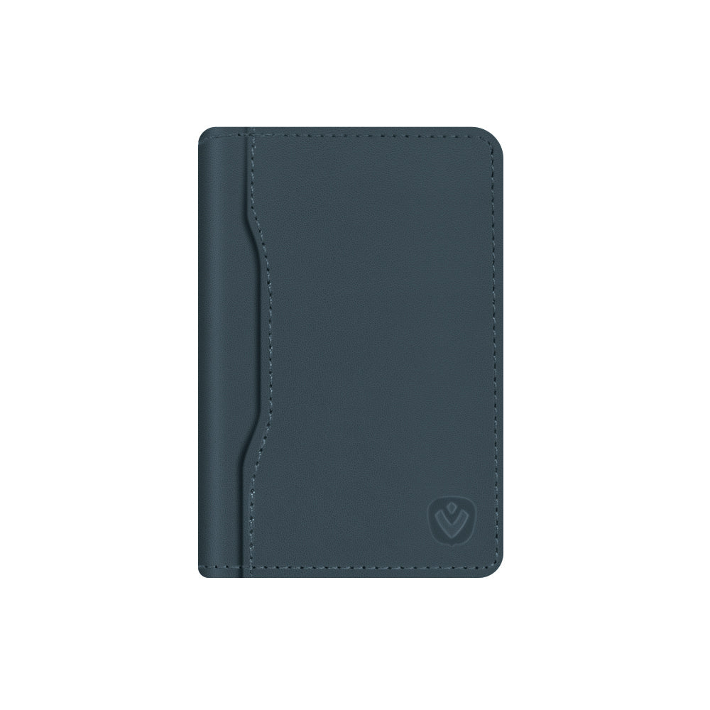 Card Wallet Snap Leather Blue