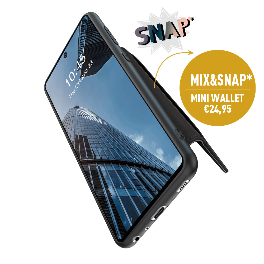Back Cover Snap Leer Zwart Samsung Galaxy S21
