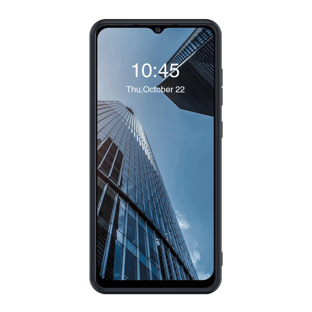 Rückseite Snap Leder Schwarz Samsung Galaxy A02s