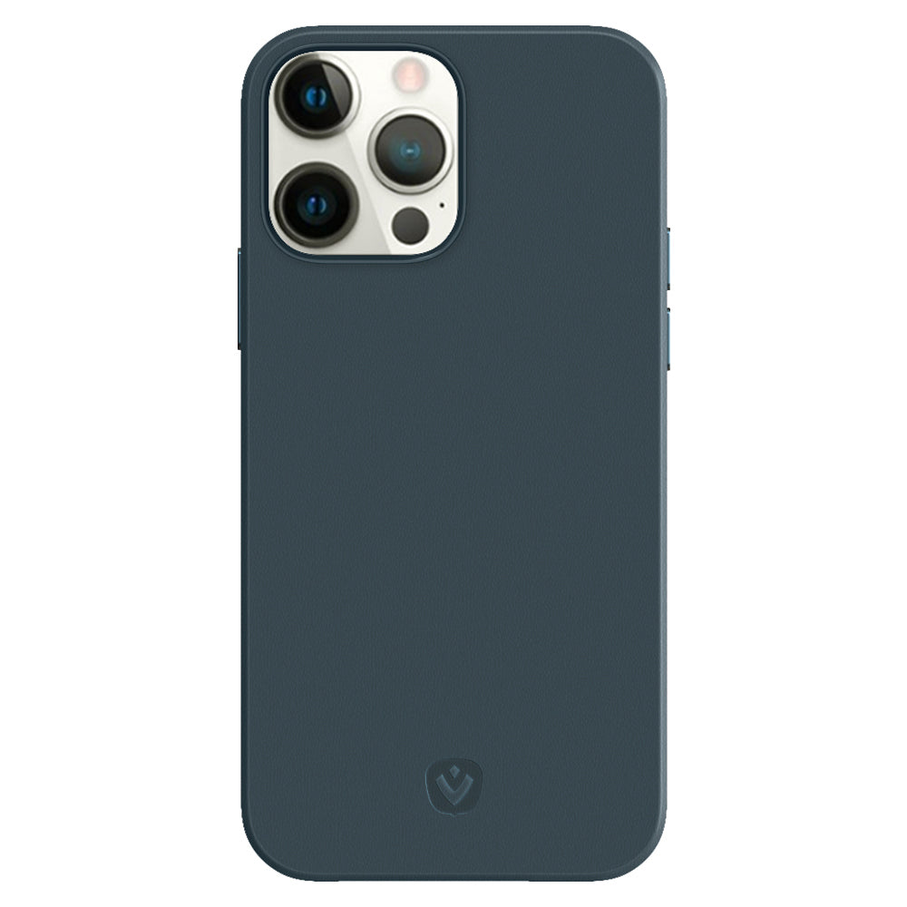 Rückseite Snap Luxusleder Blau iPhone 13 Pro Max