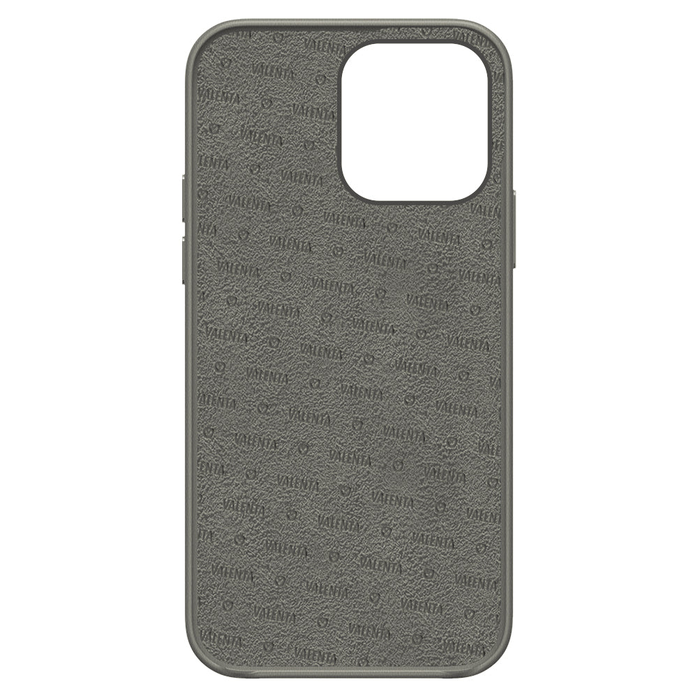 Back Cover Snap Luxe Leer Grijs iPhone 13 Pro Max