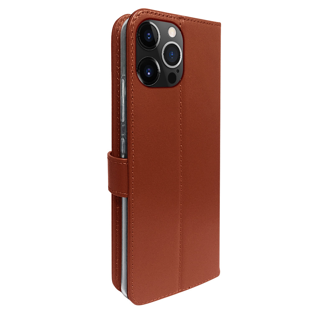 Book Case Leather Brown - iPhone 13 Pro
