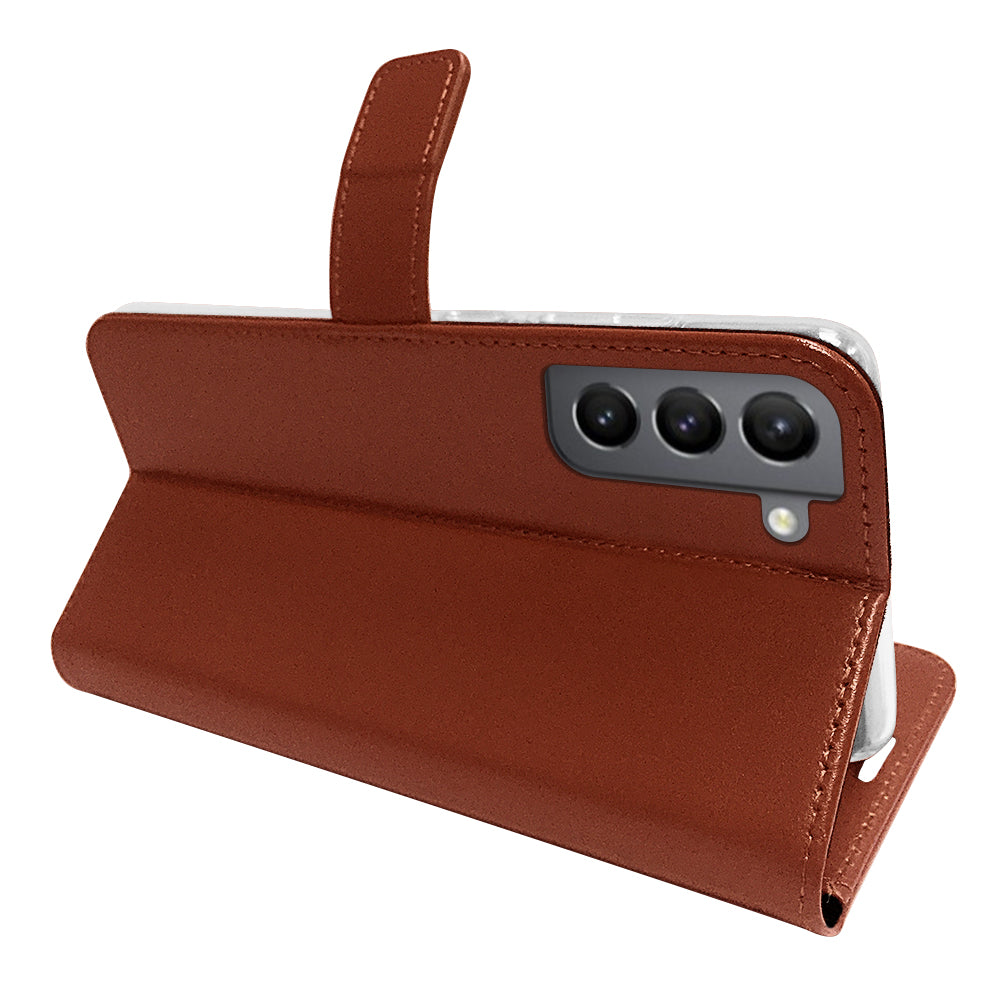 Book Case Leather Brown - Galaxy S22