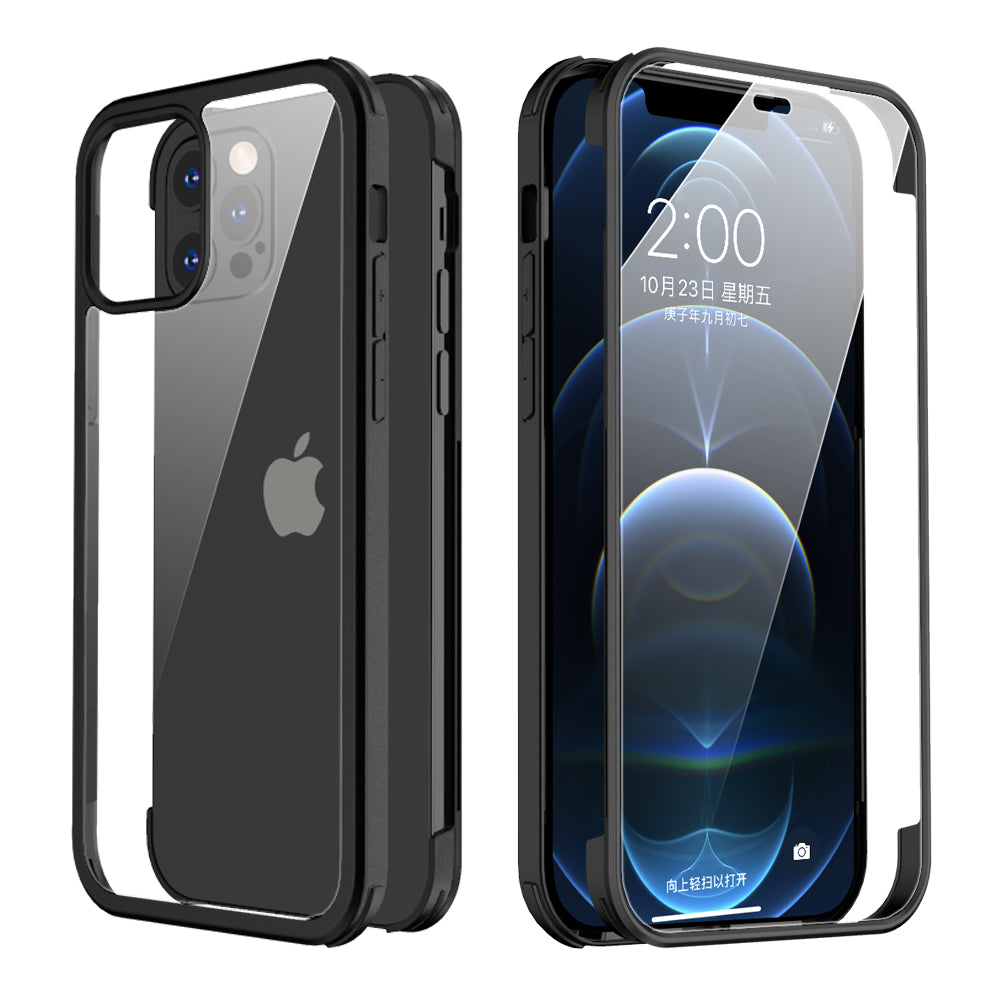 Full Cover Tempered Glass Black iPhone 12 - 12 Pro